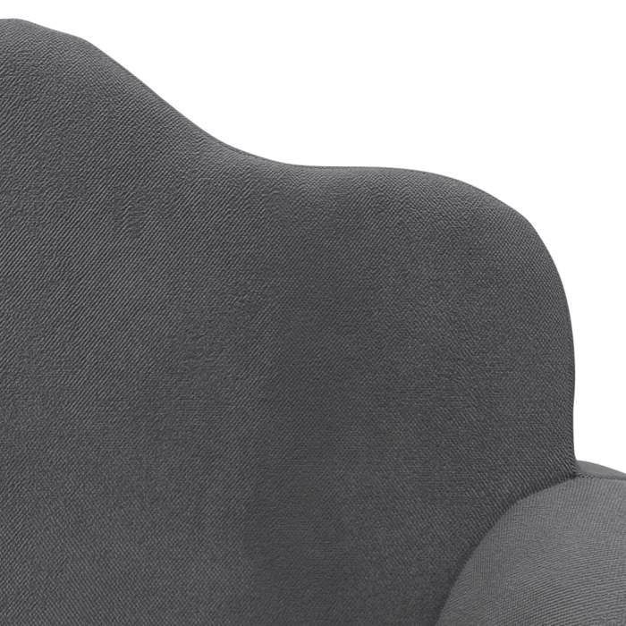 Divano per bambini a 2 posti - vidaXL - Antracite - Morbido peluche - 94x34x48 cm - Rivestimento sfoderabile - Imbottitura in schiuma spessa