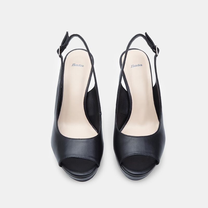 BATA damskie półbuty typu slingback z odkrytym palcem i obcasem 9 cm