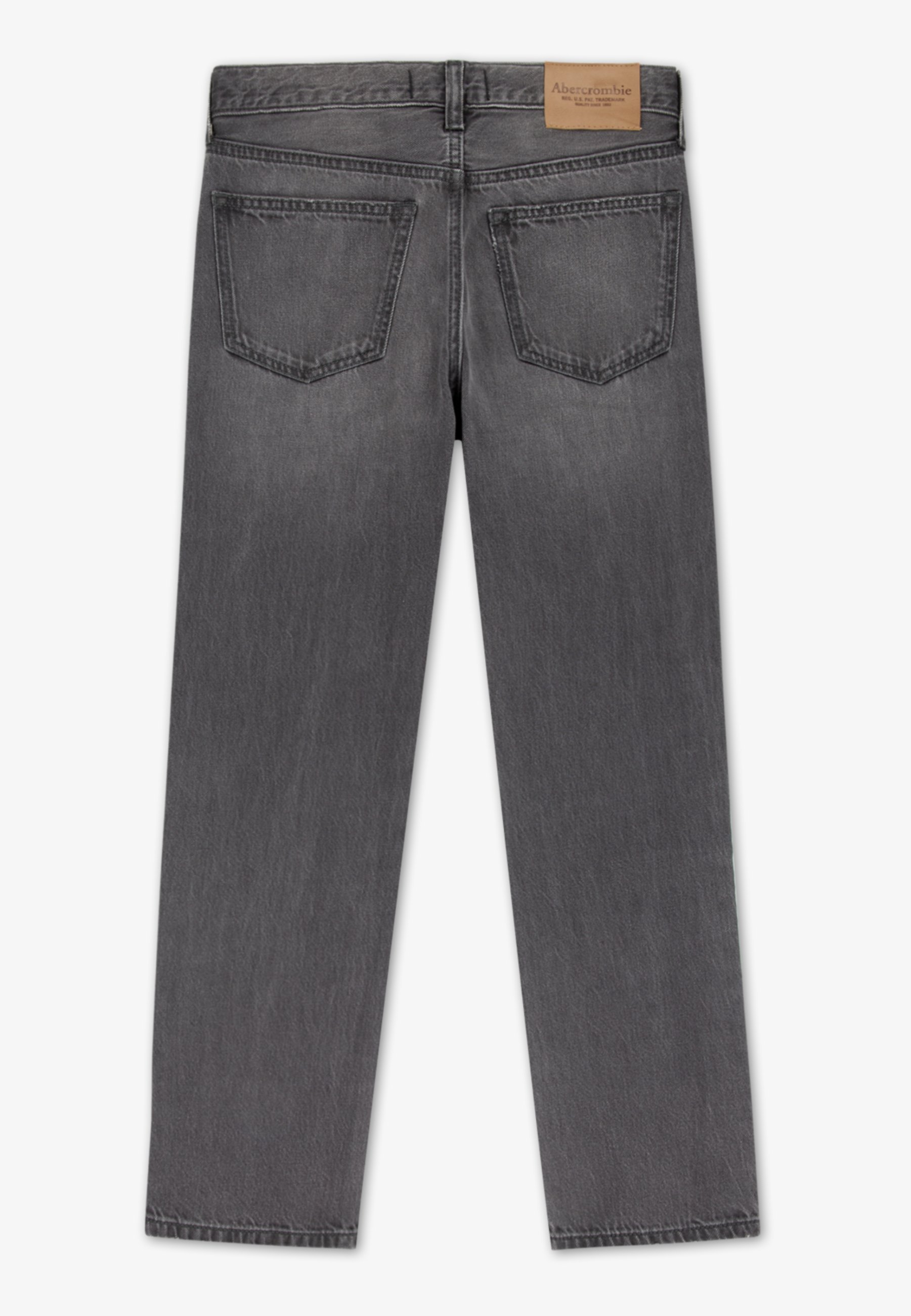 Abercrombie & Fitch LOOSE FIT - Blugi cu croială dreaptă - gri închis