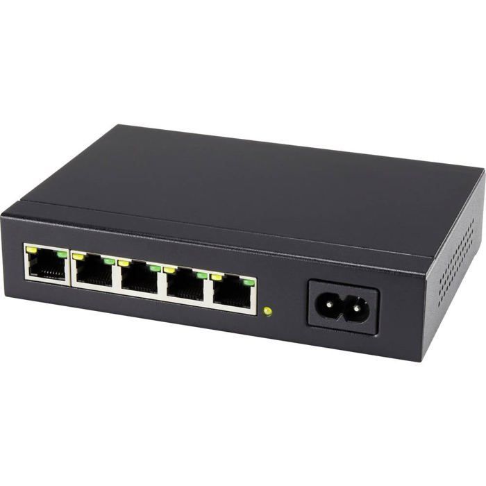 Switch de rede - RENKFORCE - 5 portas - 1 Gbit/s - Gabinete integrado - LED indicador de status em cada porta