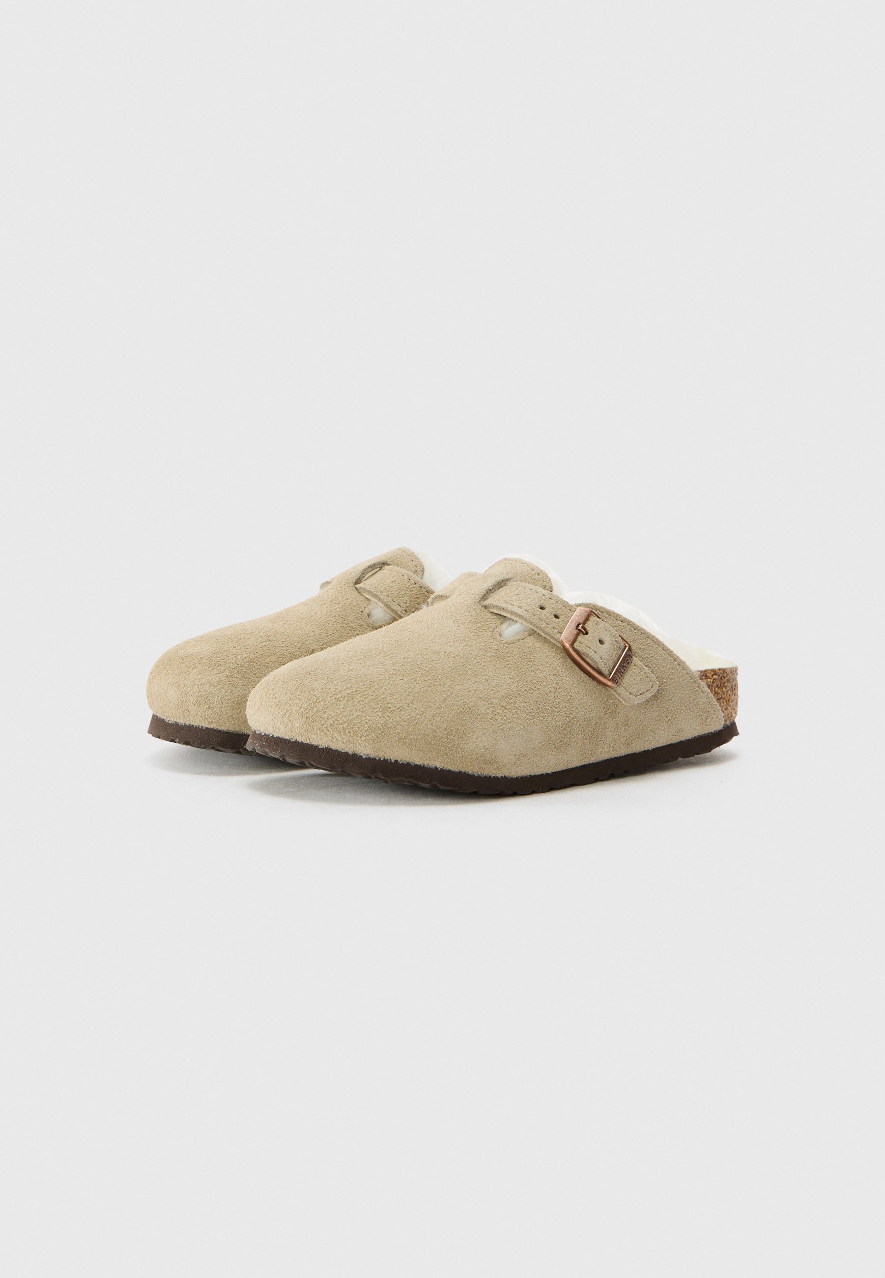 Birkenstock BOSTON LEVE SHEARLING unisex - Muiltjes - taupe