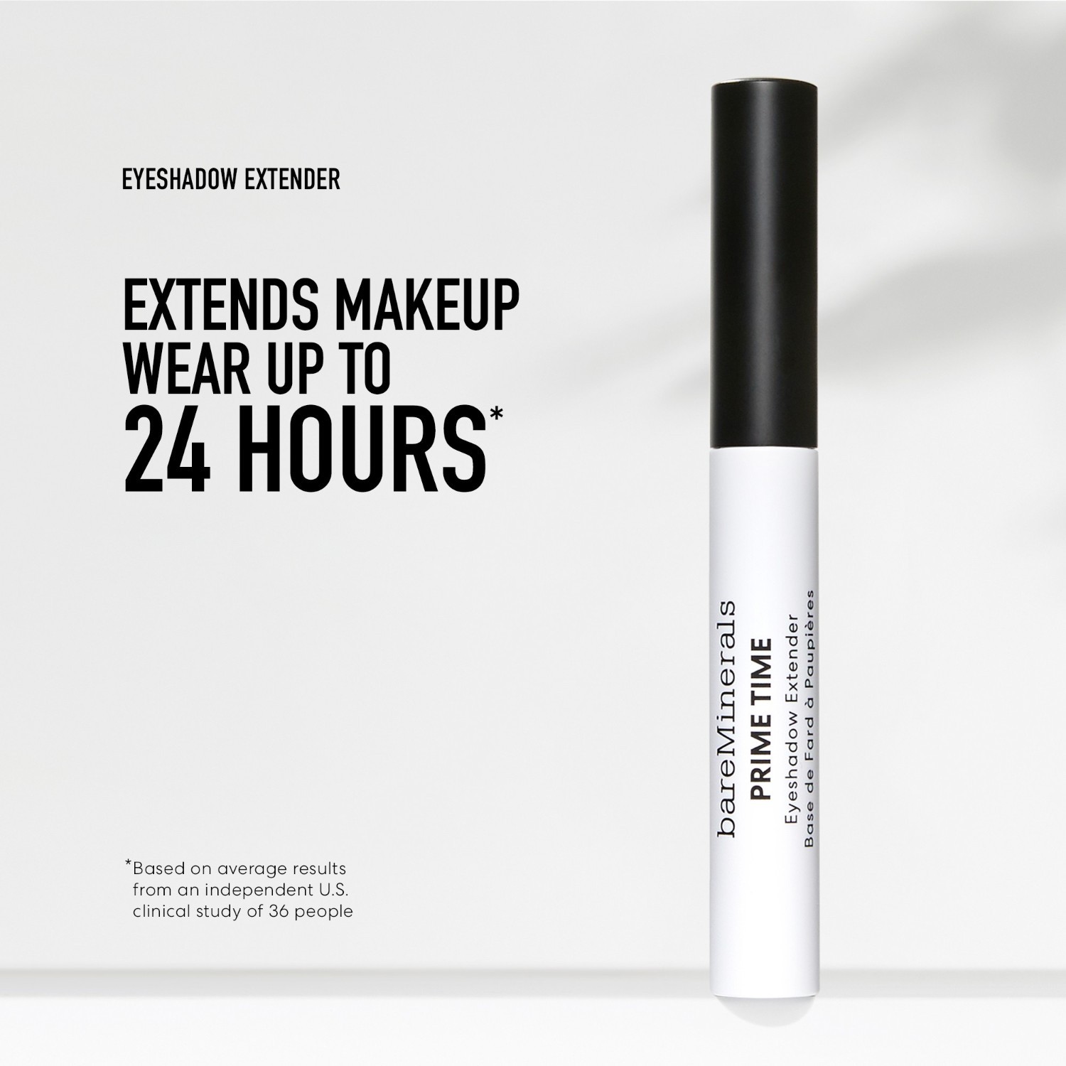 „bareMinerals“ akių šešėlių pagrindas „Prime Time“ akių šešėlių ilgintuvas – 3 ml