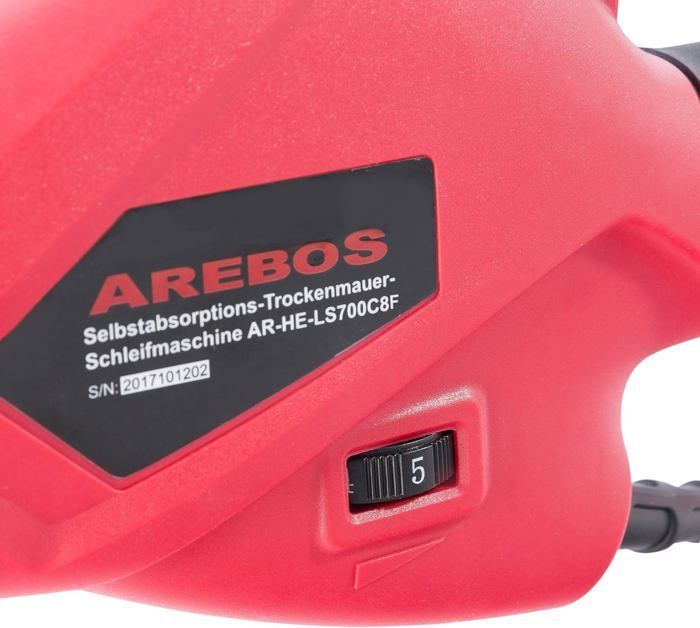 AREBOS Long Arm Sander | 710 watt | Ø 225 mm | Speed control | Swivel head