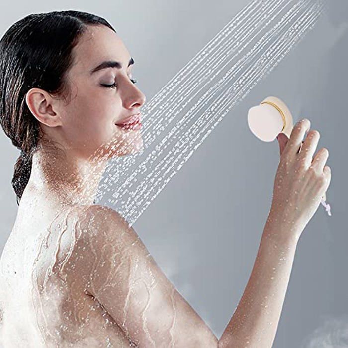 Cepillo de limpieza facial ultrasuave con mango y orificio para colgar, cepillo de masaje para la limpieza de poros faciales, O