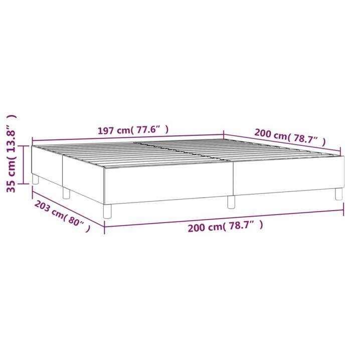 Cama de madera blanca de 200 x 200 cm - Carga máxima 150 kg - Estructura de cama de muelles blanca de 200 x 200 cm en polipiel 005_631891