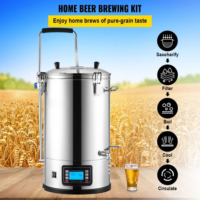 Sistema de elaboración de cerveza eléctrico Duoku de 30 litros: máquina de cerveza doméstica todo en uno con panel de control de modos.