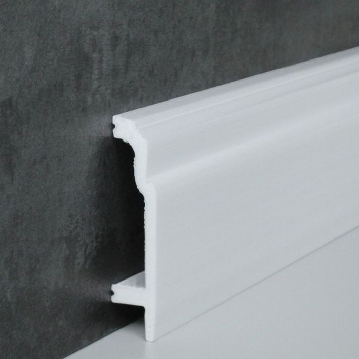 PROVISTON Plinthe Polystyrène 24.5 x 108 x 2000 mm Blanc Résistant à l'eau