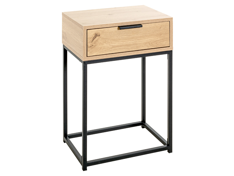 Szafka nocna Malmo 40 cm dąb/czarny