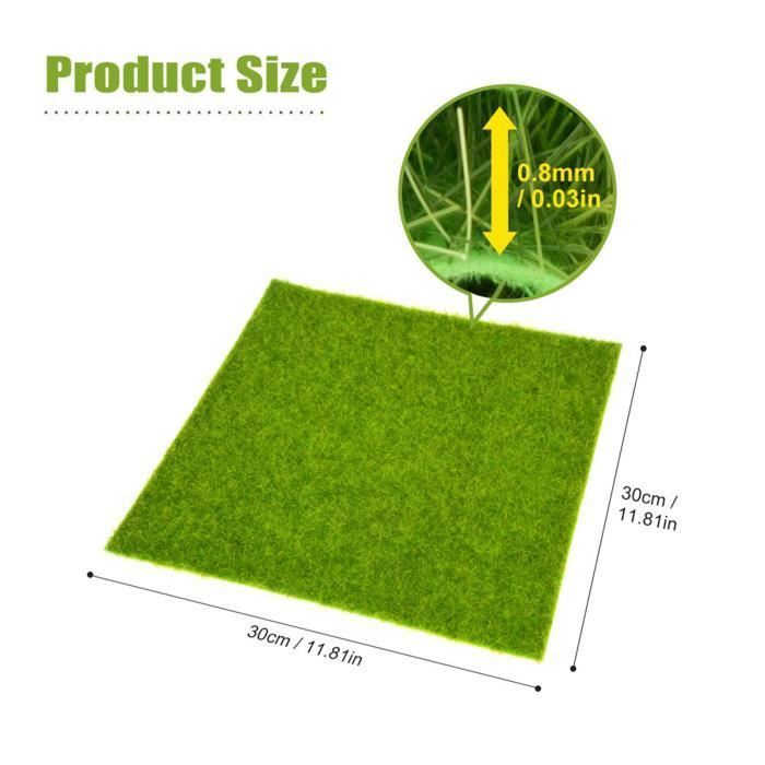 Césped sintético - ESTINK - Baldosas de 30x30cm - Verde Confort - Lavable - Alta calidad