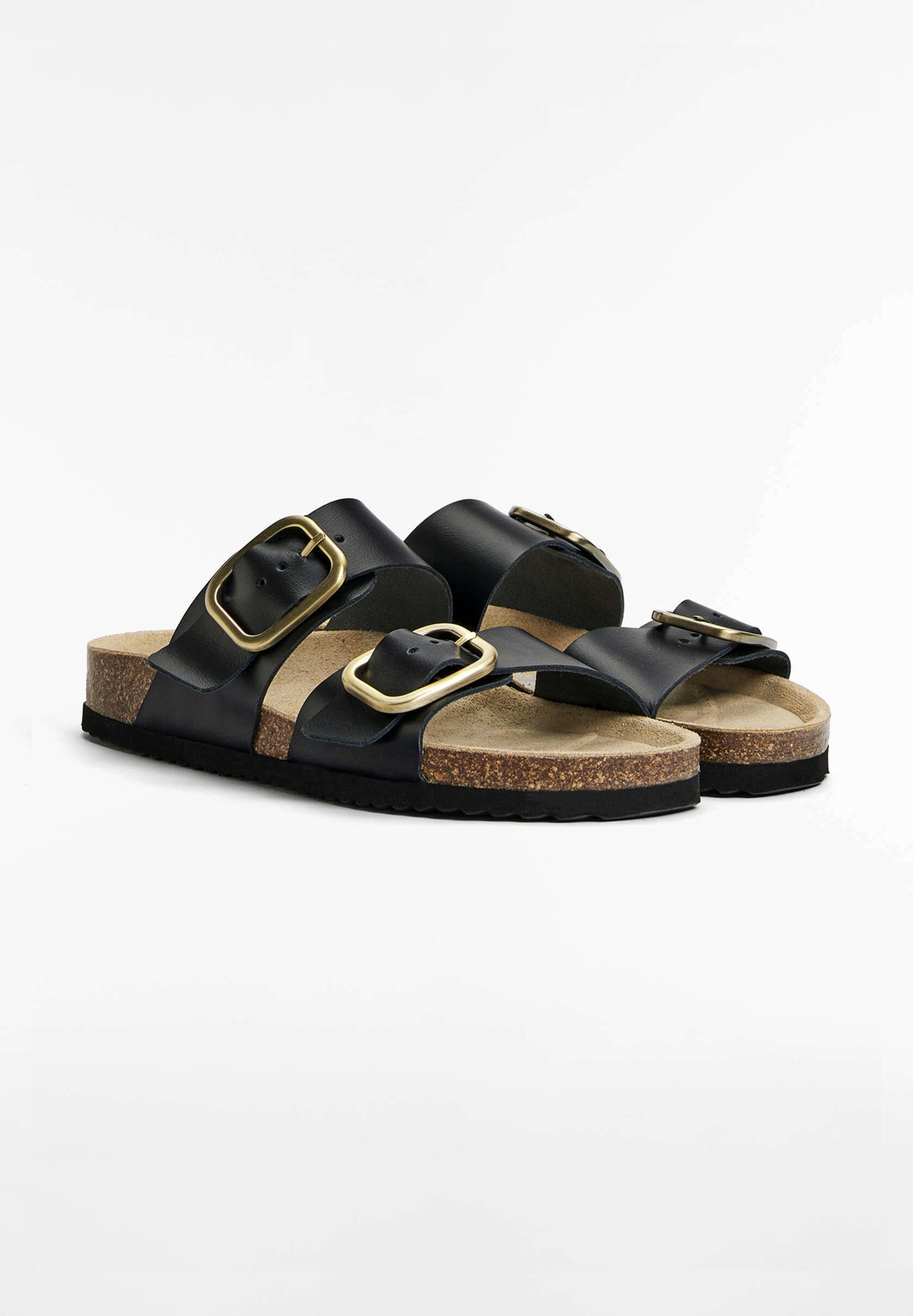 OYSHO BUCKLE - Mūles - melnas