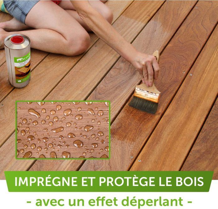 saturateur bois exterieur [500ml] vernis bois exterieur incolore pour tous les bois à l'extérieur,huile de lin pour bois exterieur