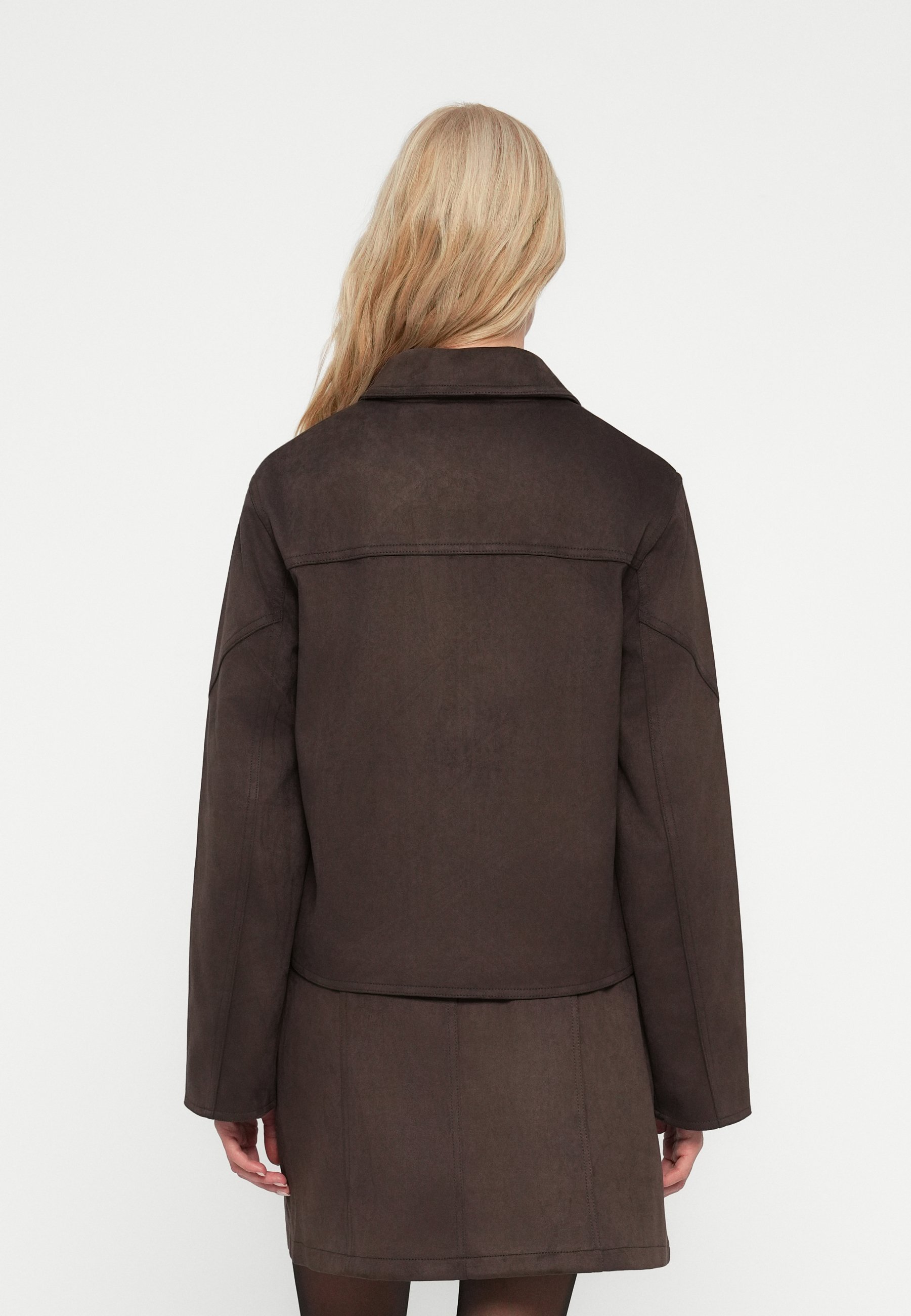Object OBJALLIE JACKET - Kunstleren jas - zeehondenbruin