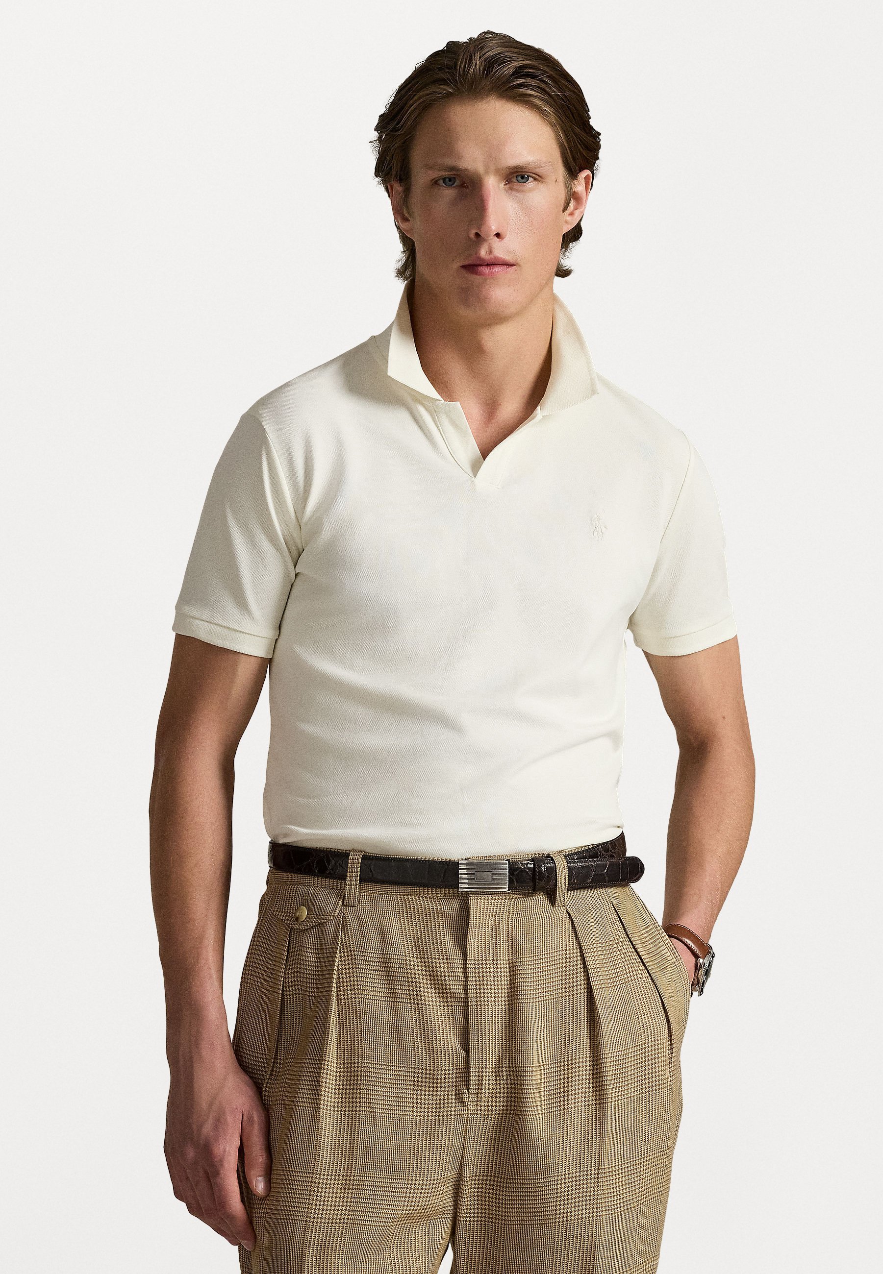 Polo Ralph Lauren CUSTOM SLIM FIT STRETCH - Poloshirt - Hellcreme