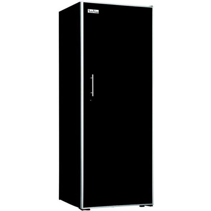 Cave à vin de vieillissement ARTEVINO Oxygen OXG1T230NPD - Porte pleine - Capacité 230 bouteilles - Noir