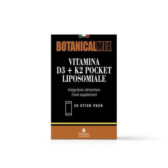 PROMOPHARMA D3+K2-vitamiini liposomaalne tasku 20 vitamiinibatooni