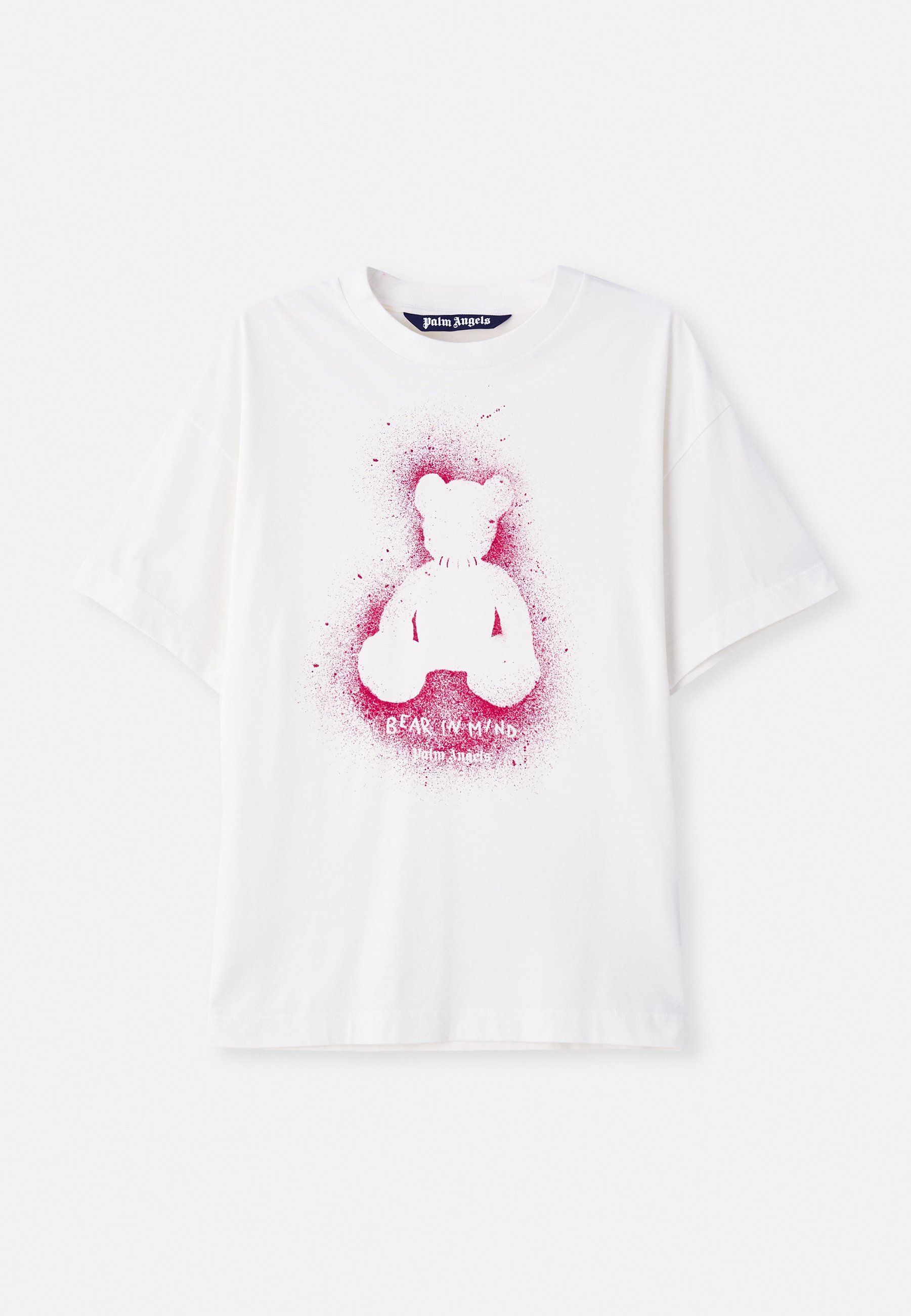 T-shirt Palm Angels SPRAY BEAR - Stampa - bianco sporco/rosso