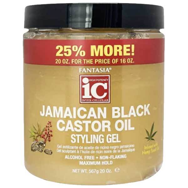Gel fijador Fantasia con aceite de ricino negro jamaicano