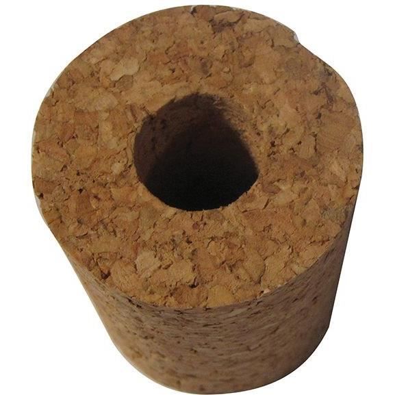 Bouchon percé - BOUCHONNERIE JOCONDI - 33x32x27 mm - Liège - Ø13 mm - Pour vinaigrier 5/8L