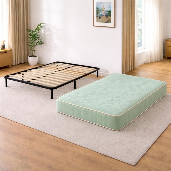 Colchón de espuma firme de 120x190 cm en tela - Base de cama + Lujo