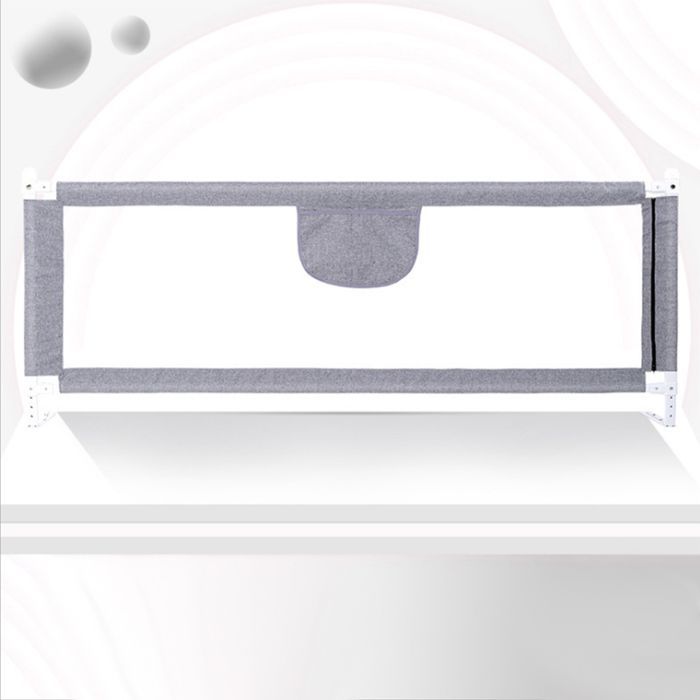 Barandilla de cuna vertical portátil ERROLVES para bebés - Gris - 2 m