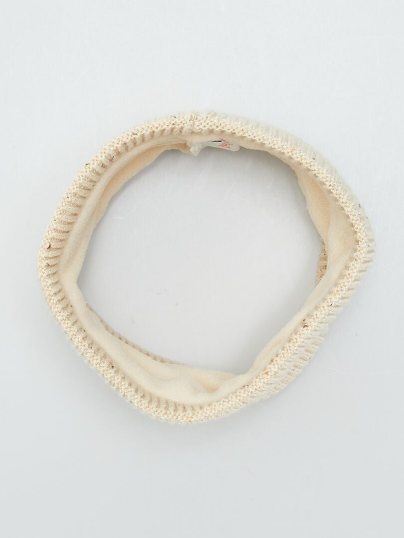 Conjunto de gorro e cachecol quente - BEGE
