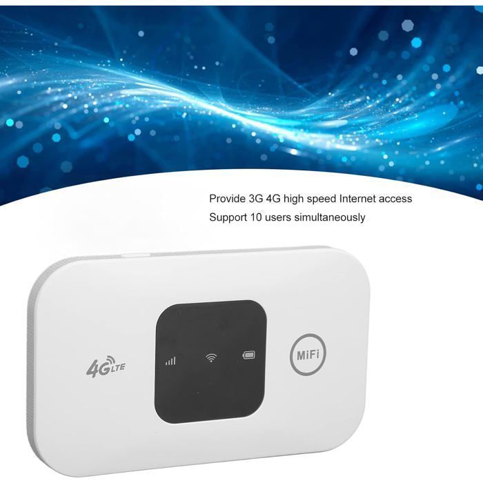 Punto de acceso Wi-Fi portátil, router Wi-Fi móvil 4G de alta velocidad, router de viaje 4G LTE para teléfonos y portátiles.