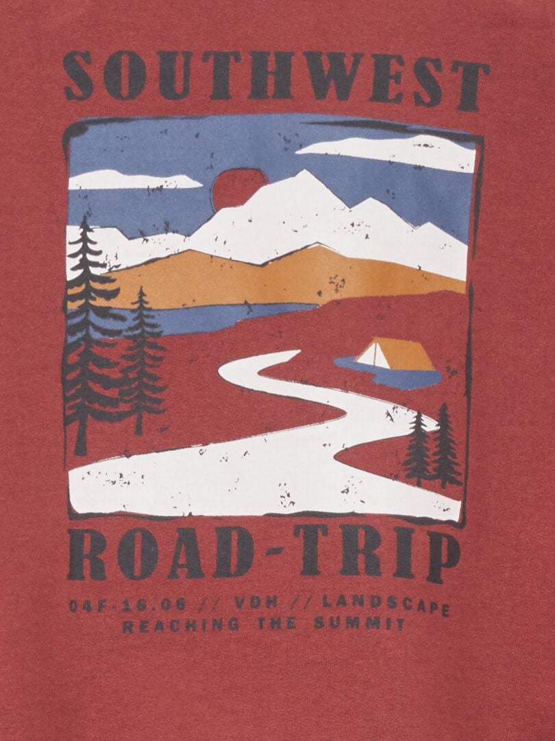 Sudadera de cuello alto con estampado de Nevada - ROJA