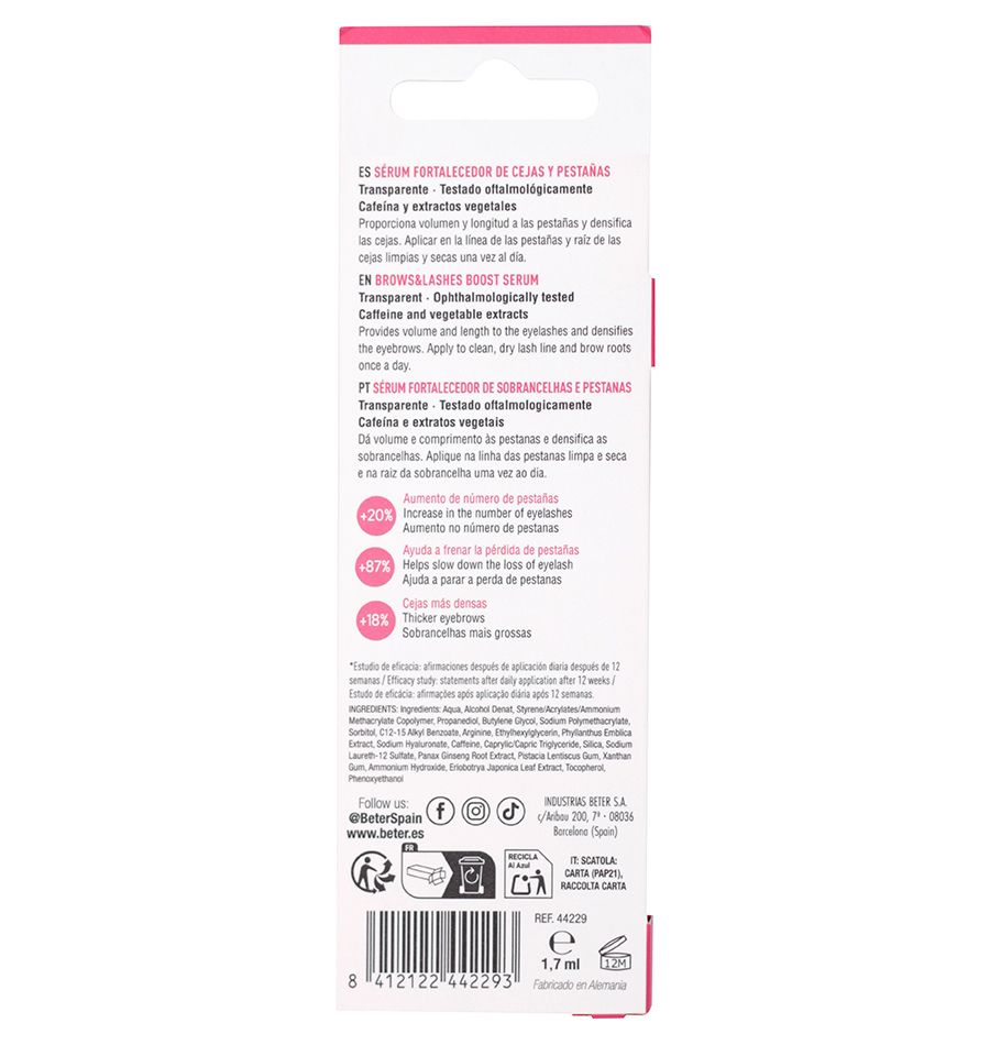 Brow & Lashes uzacu un skropstu stiprināšanas serums Uzacu kosmētikas līdzekļi un zīmuļi