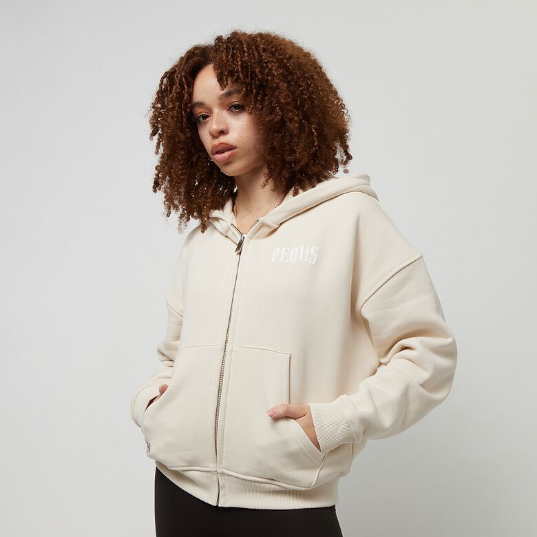 Hoodie met rits en logo op de rug