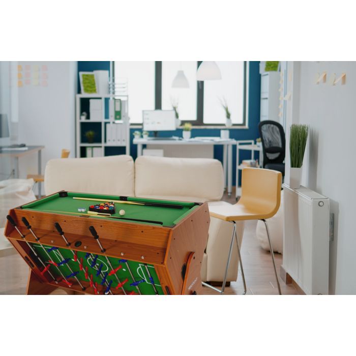 THUNDER SMART Indoor Opklapbare Tafelvoetbaltafel | Voor Kinderen | 126 x 82,5 x 84 cm | Houten afwerking