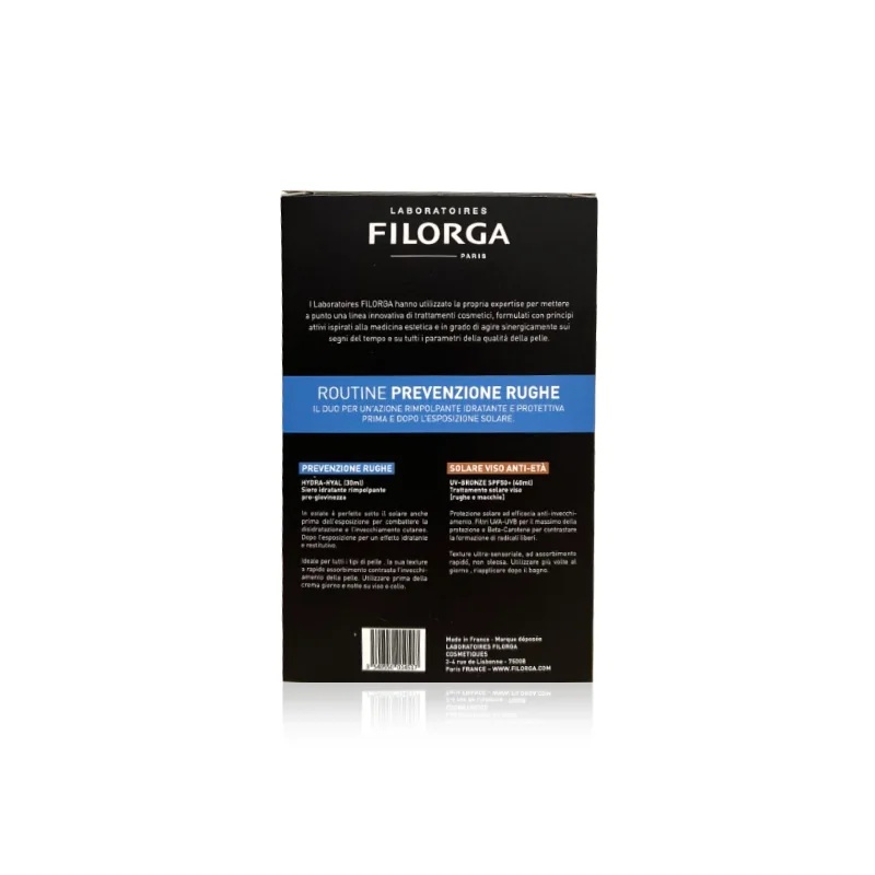 Coffret anti-rides Filorga : Sérum Hydra-Hyal et crème solaire SPF 50+