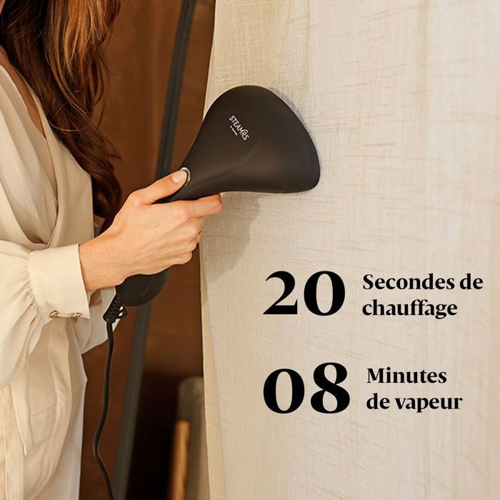 STEAMRS - Défroisseur vapeur de luxe puissant - Défroisseur à main - Noir