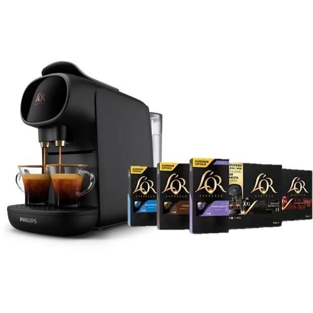 Machine à café à capsules doubles - PHILIPS - L'Or Barista Sublime - LM9012/65 - Noir + 50 capsules incluses
