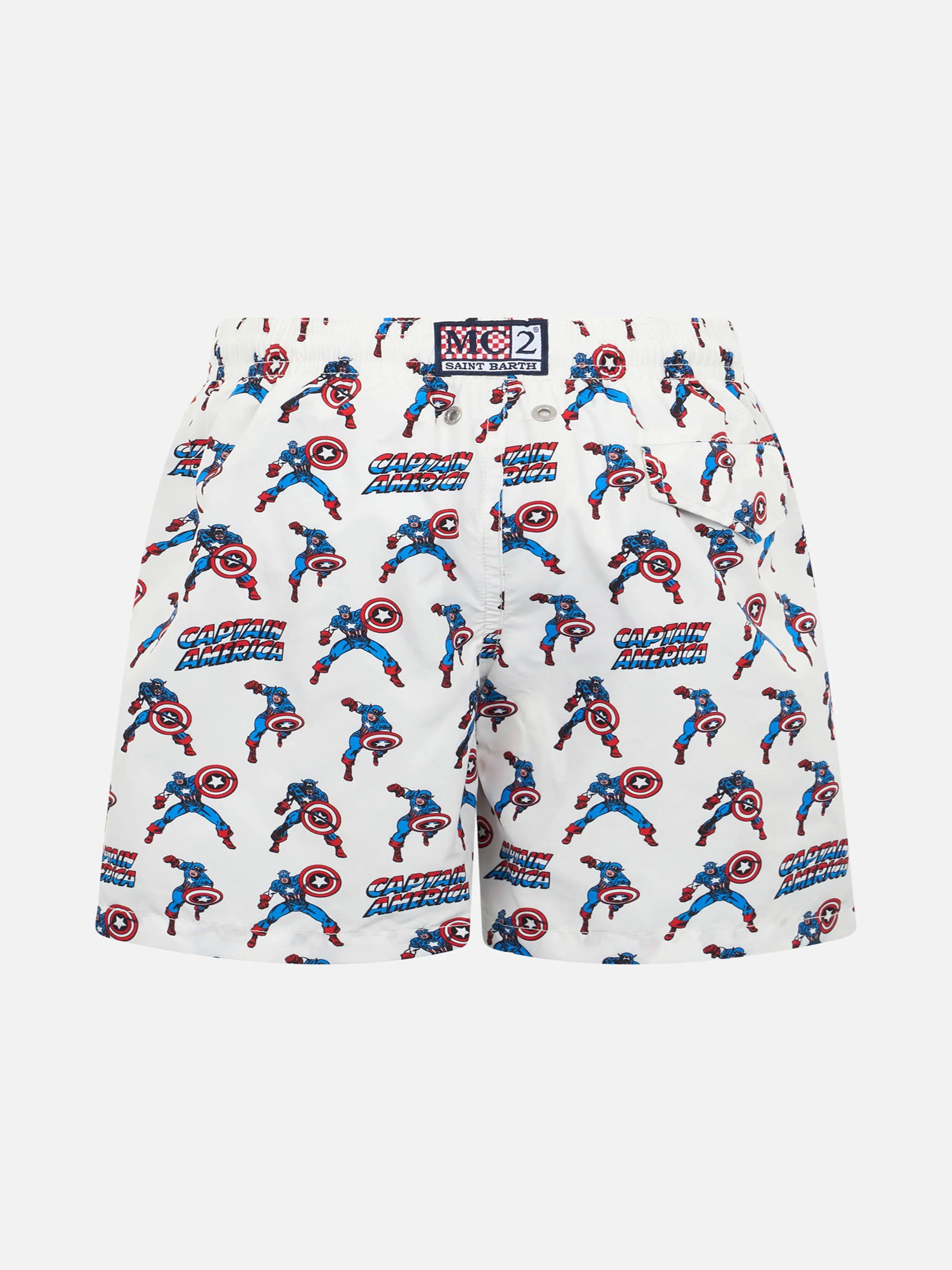 Costume da bagno da bambino in tessuto leggero Jean Lighting con stamp
