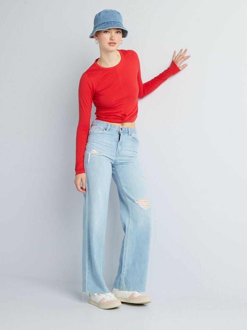 Camiseta cropped - VERMELHA