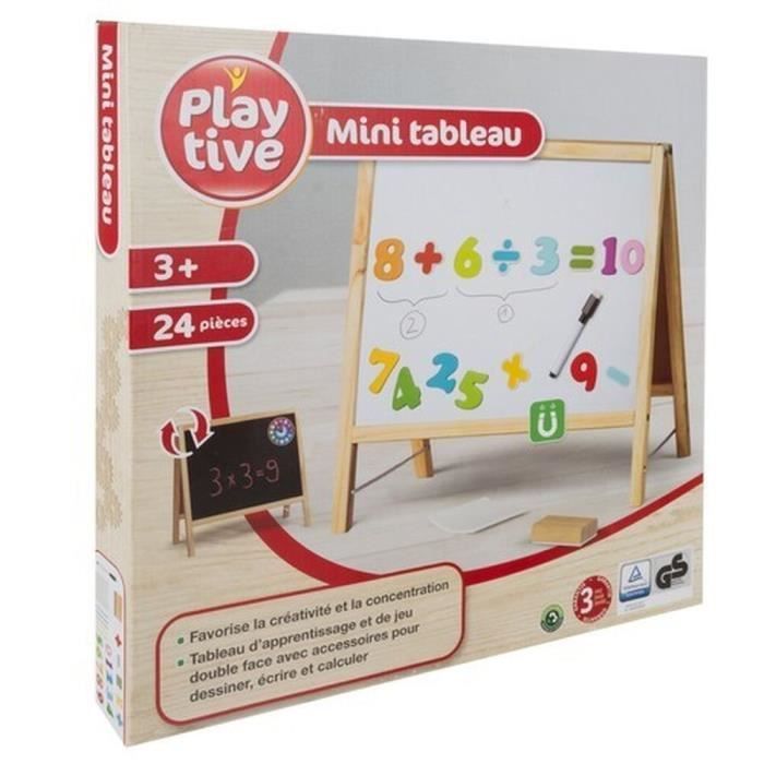 Pizarra magnética de doble cara - Infantil - 40x40 cm - No tóxica - Lista para jugar - Ecológica