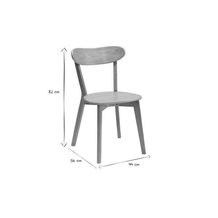 Miliboo - Chaises vintage bois clair chêne (lot de 2) DOVE