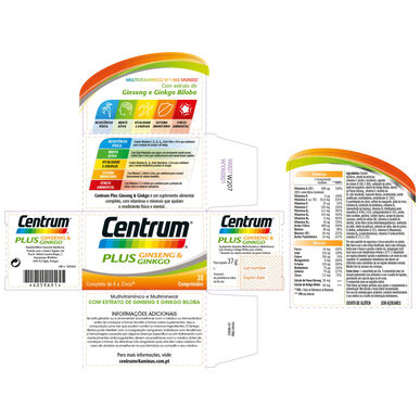 Doplněk stravy Centrum Vitamins Plus Ženšen a Ginkgo 30 tablet