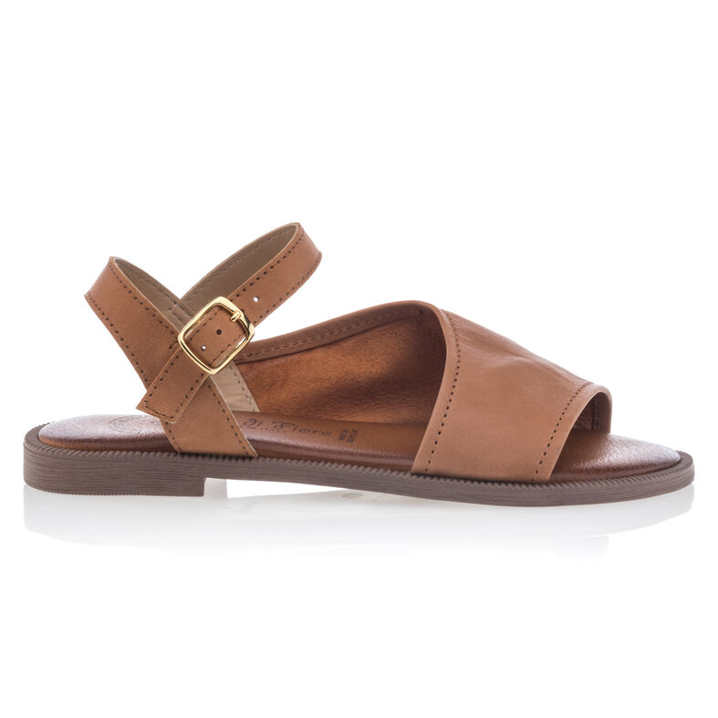 Braune Damensandalen / Zehenfreie Schuhe