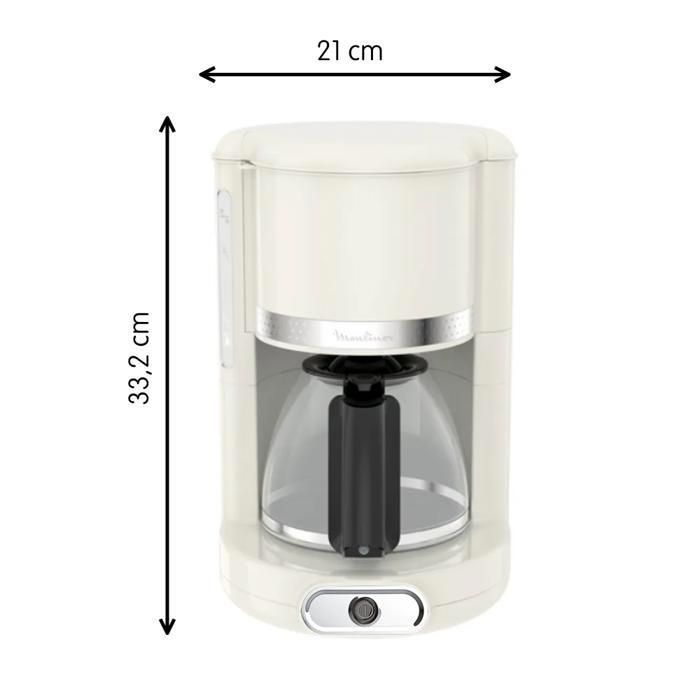 Moulinex Cafetière filtre Soleil Ivoire, Design vintage, Capacité 1,25L, FG381A10