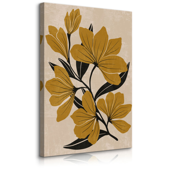 Obraz Suszone Brązowe Kwiaty Polne Boho 20x30cm