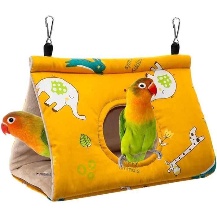 Perroquet Hamac Nid D'oiseau Chaud Doux Hamac en Peluche Suspendu Cage Tente pour Perruche Calopsitte Amazones Cacatoès Canari Cage