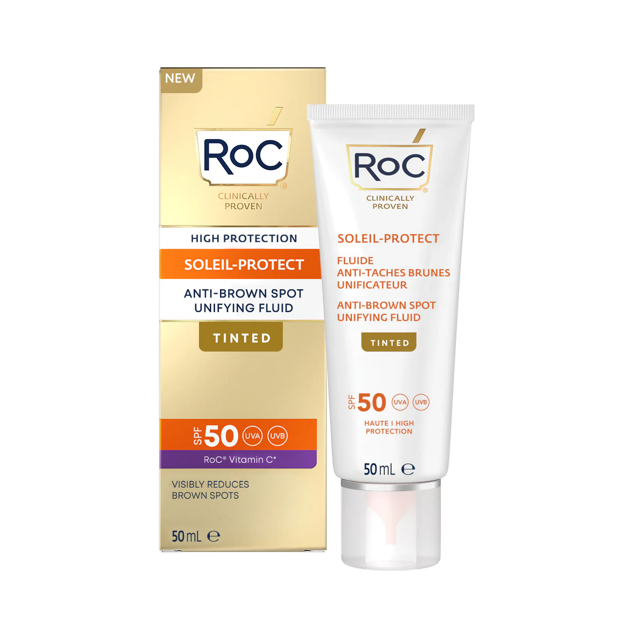 Soleil-Protect Fluido Solare Viso Antimacchie Colorato SPF50 - Solare viso alta prot.