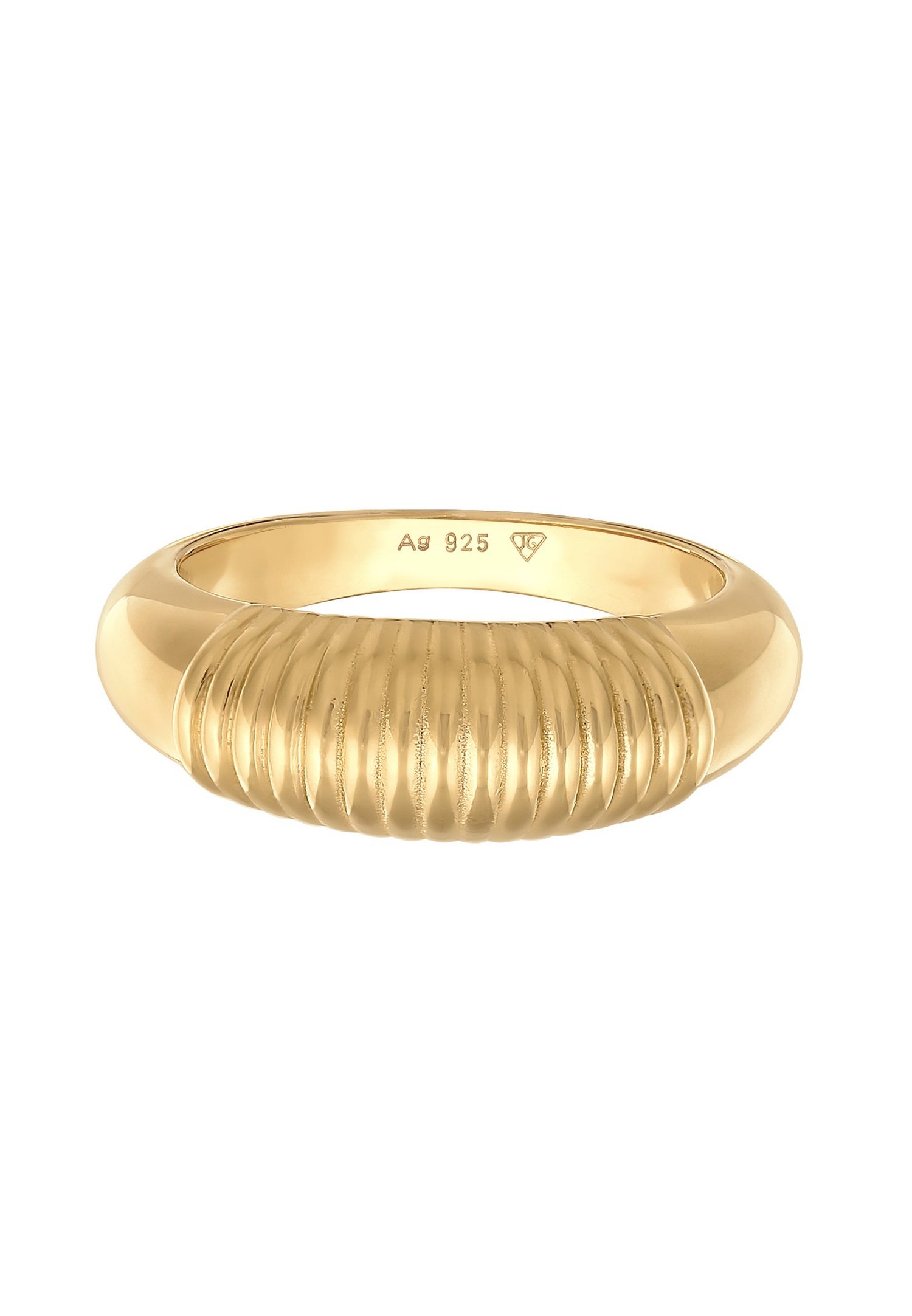 Elli PREMIUM Elli PREMIUM Bague Femmes Côtelé Design Chunky en argent sterling 925 rhodié