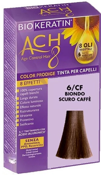 BIOKERATIN Biokeratin Ach8 6/Cf Tinte para el cabello rubio oscuro café