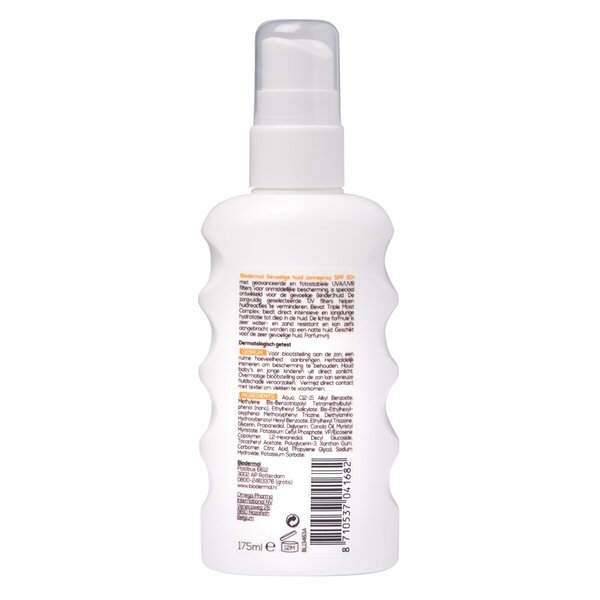 Biodermal sprej za sunčanje za osjetljivu kožu SPF50+ 175ml