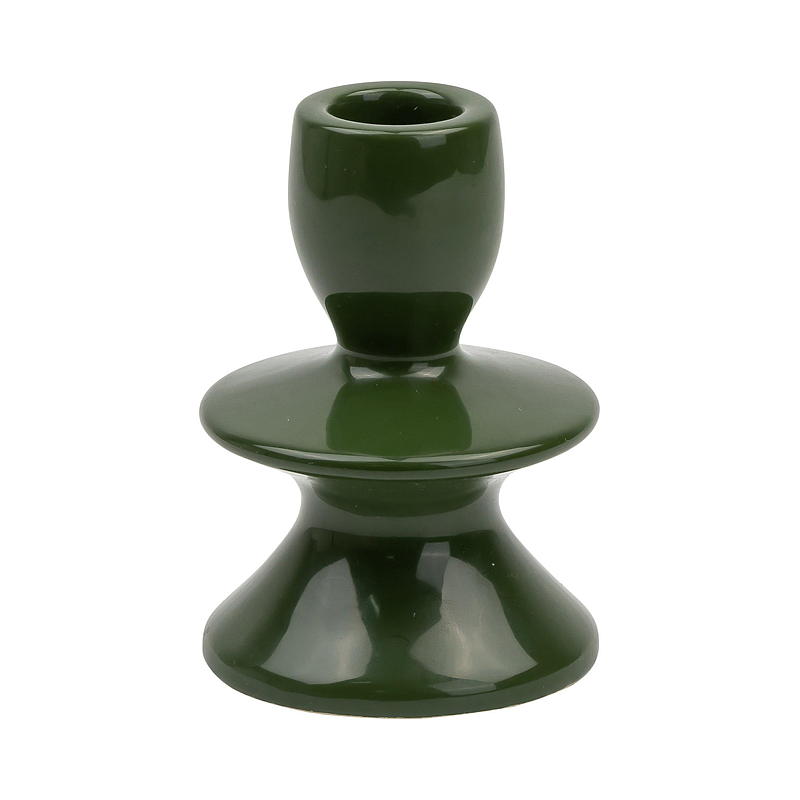 Home Crown lysestake 7x10,5 cm keramikk grønn