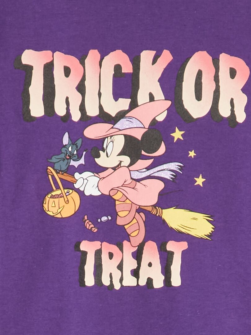 Koszulka z okrągłym dekoltem Disney – Halloween – fioletowa