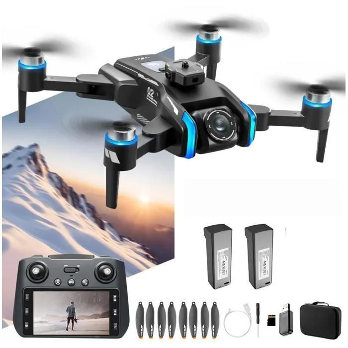 Dron GPS 6K con doble cámara, gran angular a 60 fps, 2 baterías, control remoto 5G, pantalla de retorno inteligente, modo principiante/profesional, largo alcance.