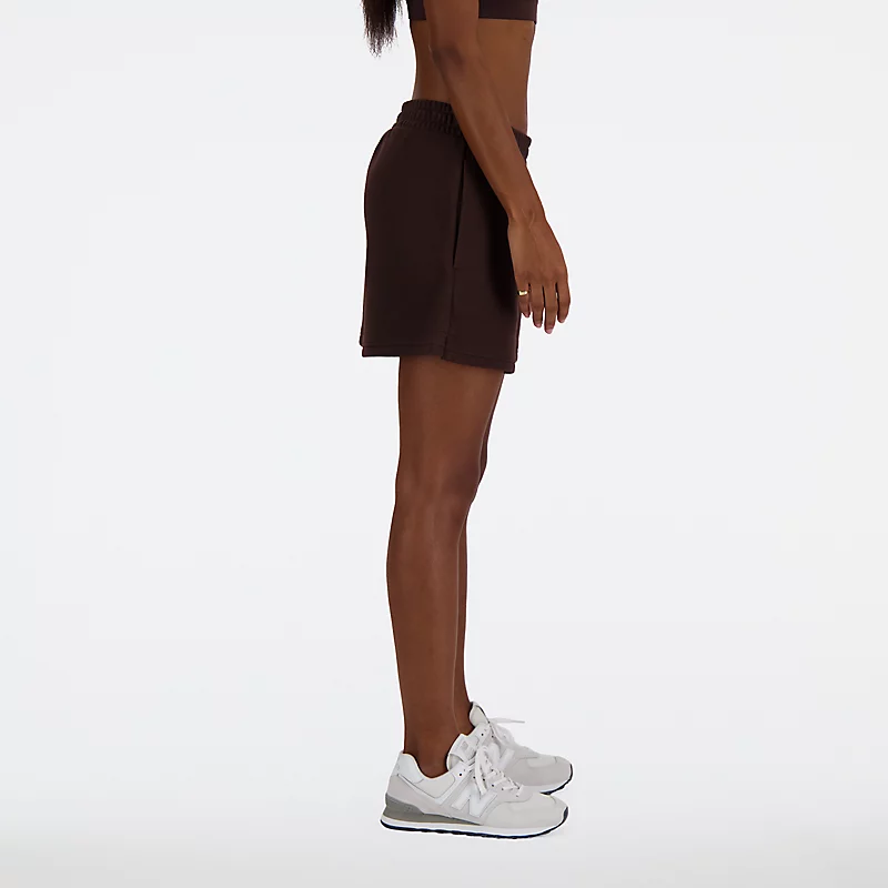 Linear Heritage French Terry Shorts für Damen – SCHWARZER KAFFEE